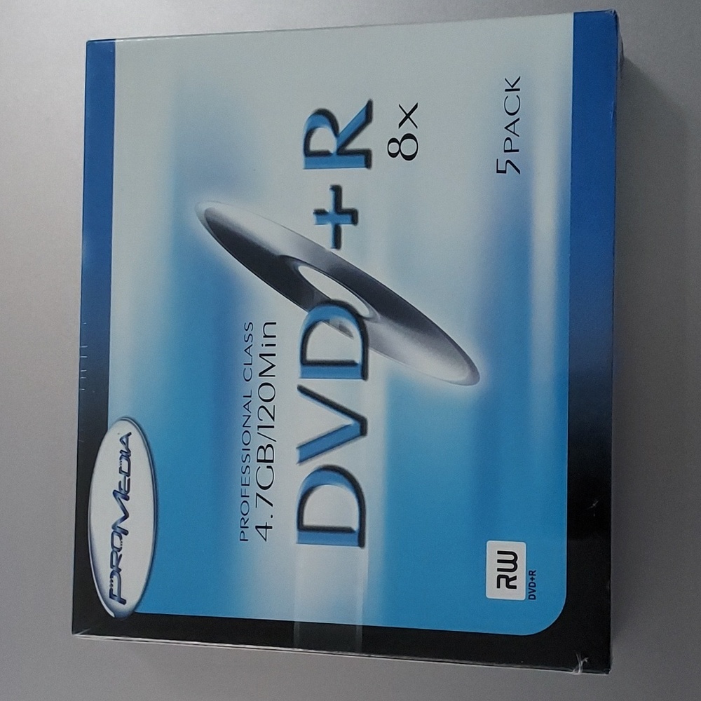 SEALED ProMedia DVD+R 8x 5 pack Professional Class 4.7GB/120Min